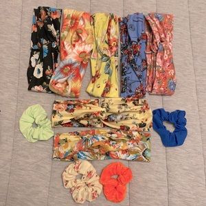 Floral headbands and scrunchies